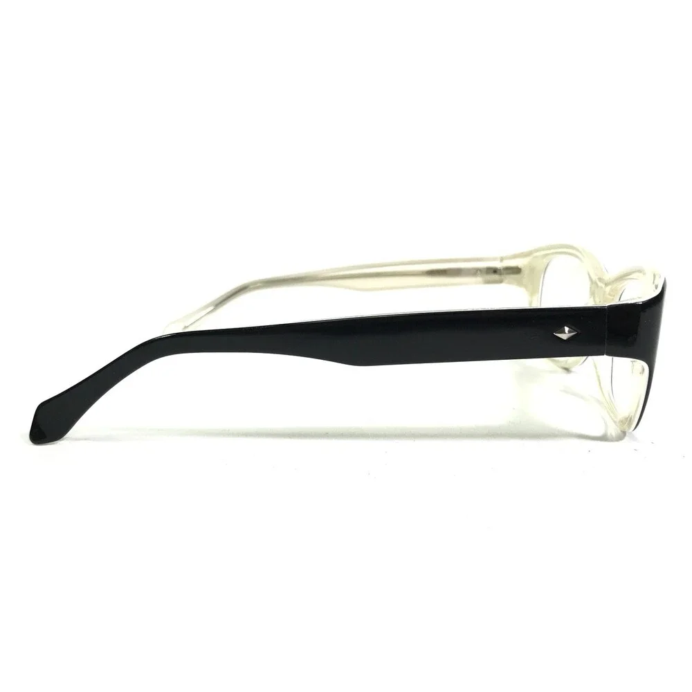 Sama Eyeglasses Frames CHELSEA BER/CRM Black Clear Cream Square 49-16-130